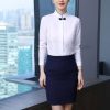 Váy Công Sở Nữ Chữ A Màu Đen Kết Hợp Áo Sơ Mi Trắng - Set Thời Trang Văn Phòng Thanh Lịch 3 May vay cong so dong phuc 7