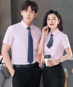 Áo Đồng Phục Công Sở Sơ Mi Nam Nữ Ngắn Tay Xanh Da Trời Cà Vạt Xanh Kẻ Sọc: Thiết Kế Chuyên Nghiệp từ Đồng Phục 365 9 Áo Đồng Phục Công Sở Sơ Mi Nam Nữ Ngắn Tay 2