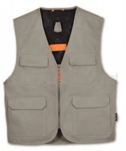 May Áo Bảo Hộ Lao Động Ba Lỗ Ghi Sọc Vàng – Thoáng Mát, Phát Sáng Về Đêm – Sản Phẩm Chuyên Nghiệp Từ Đồng Phục 365 10 14 ao ghi le bao ho 4