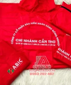 In Áo Mưa Theo Yêu Cầu Màu Đỏ – Thiết Kế Đẹp, Giá Tốt